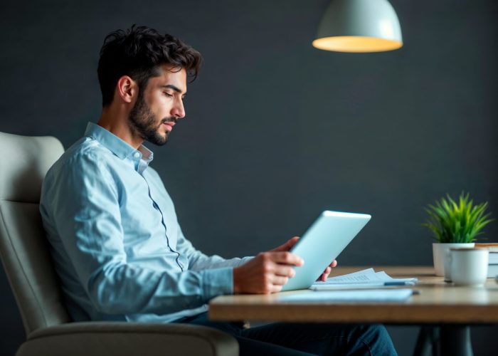 man-reading-book-room-with-lamp-table